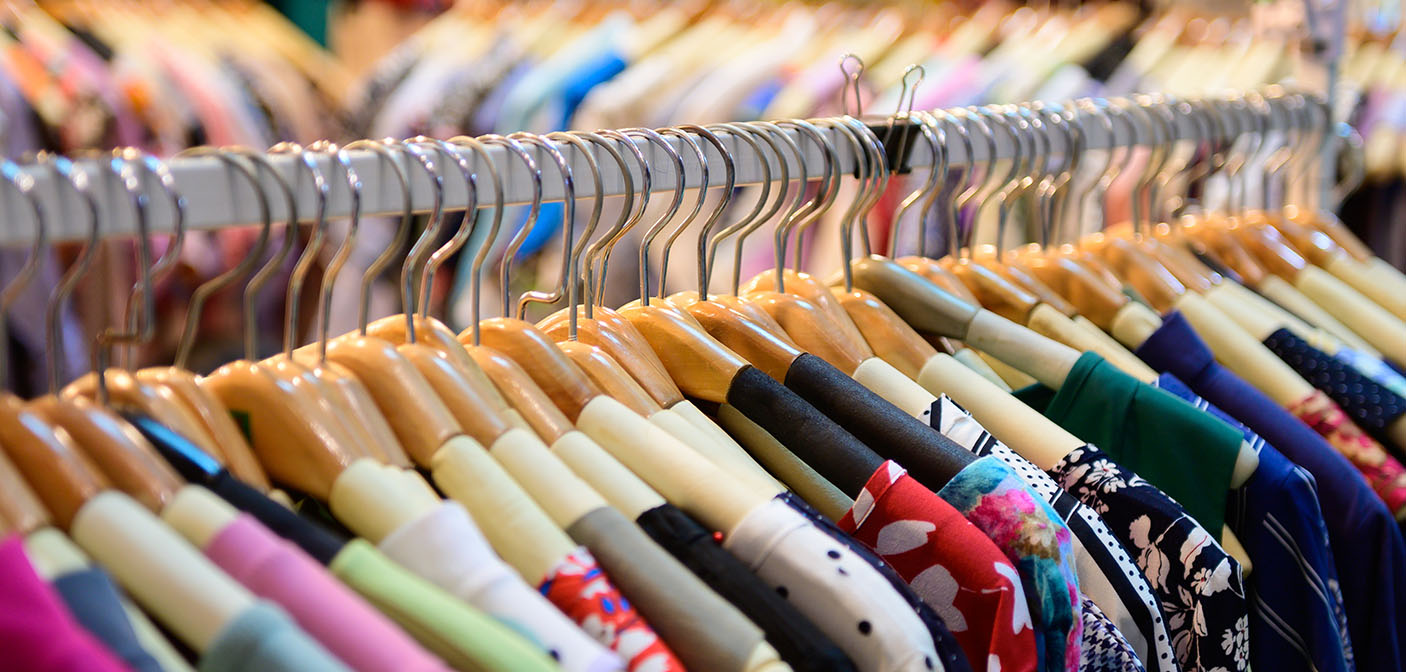 Colourful Dresses on Hangers